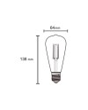 BOMBILLA LED VINTAGE AMBAR  ST64 - E27 – 6,5W - 2200K